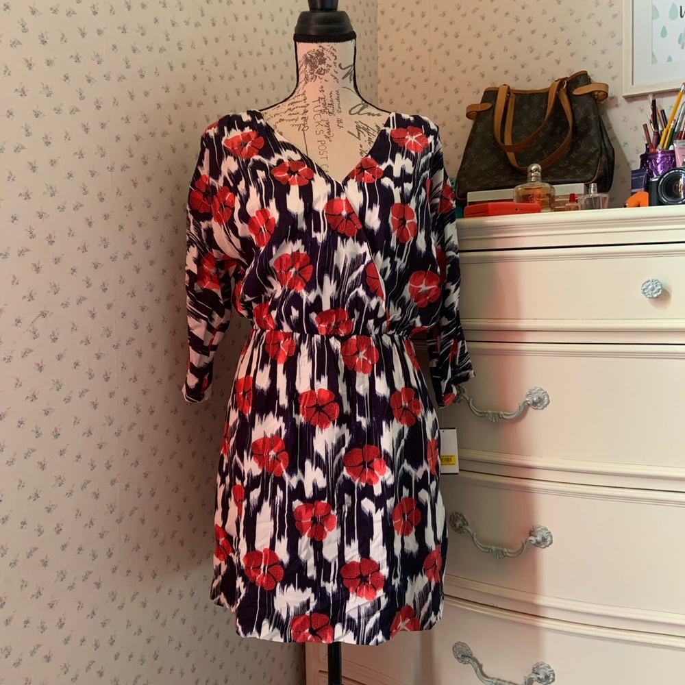 Trina Turk Penngrove embroidered 3/4 Sleeves Dress